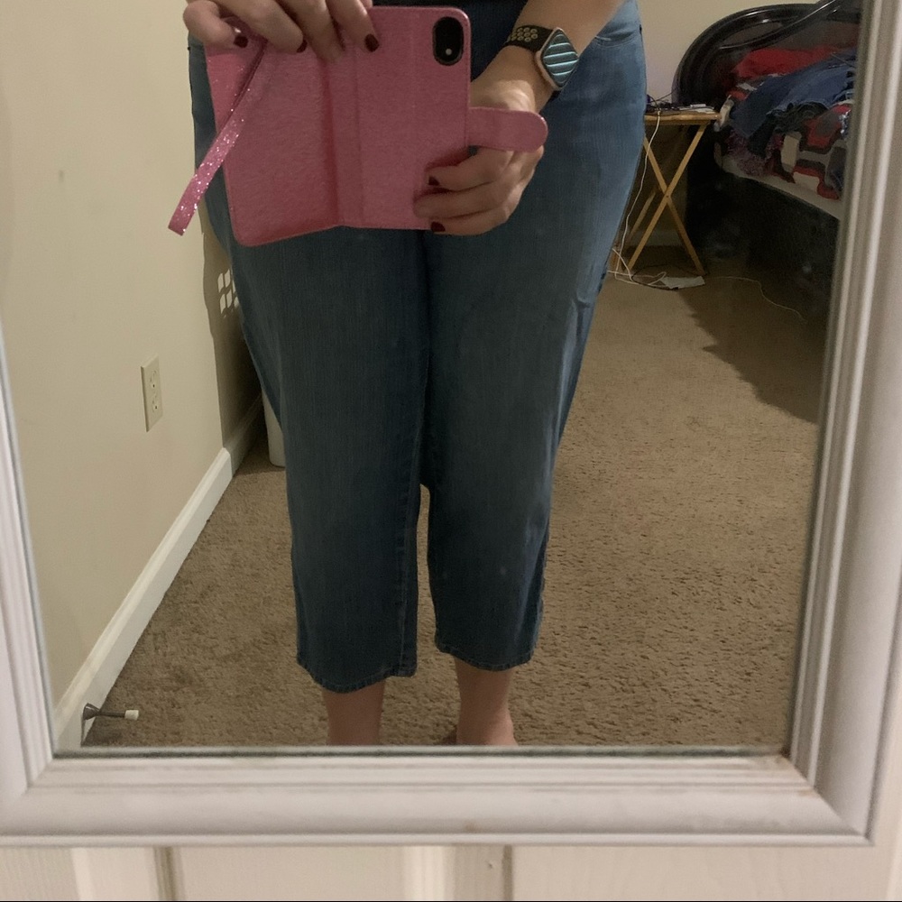 Lane Bryant light blue capris